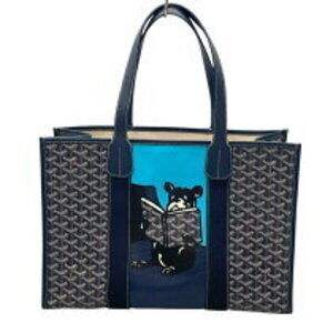 Goyard Villette Navy Blue Canvas Tote Bag
